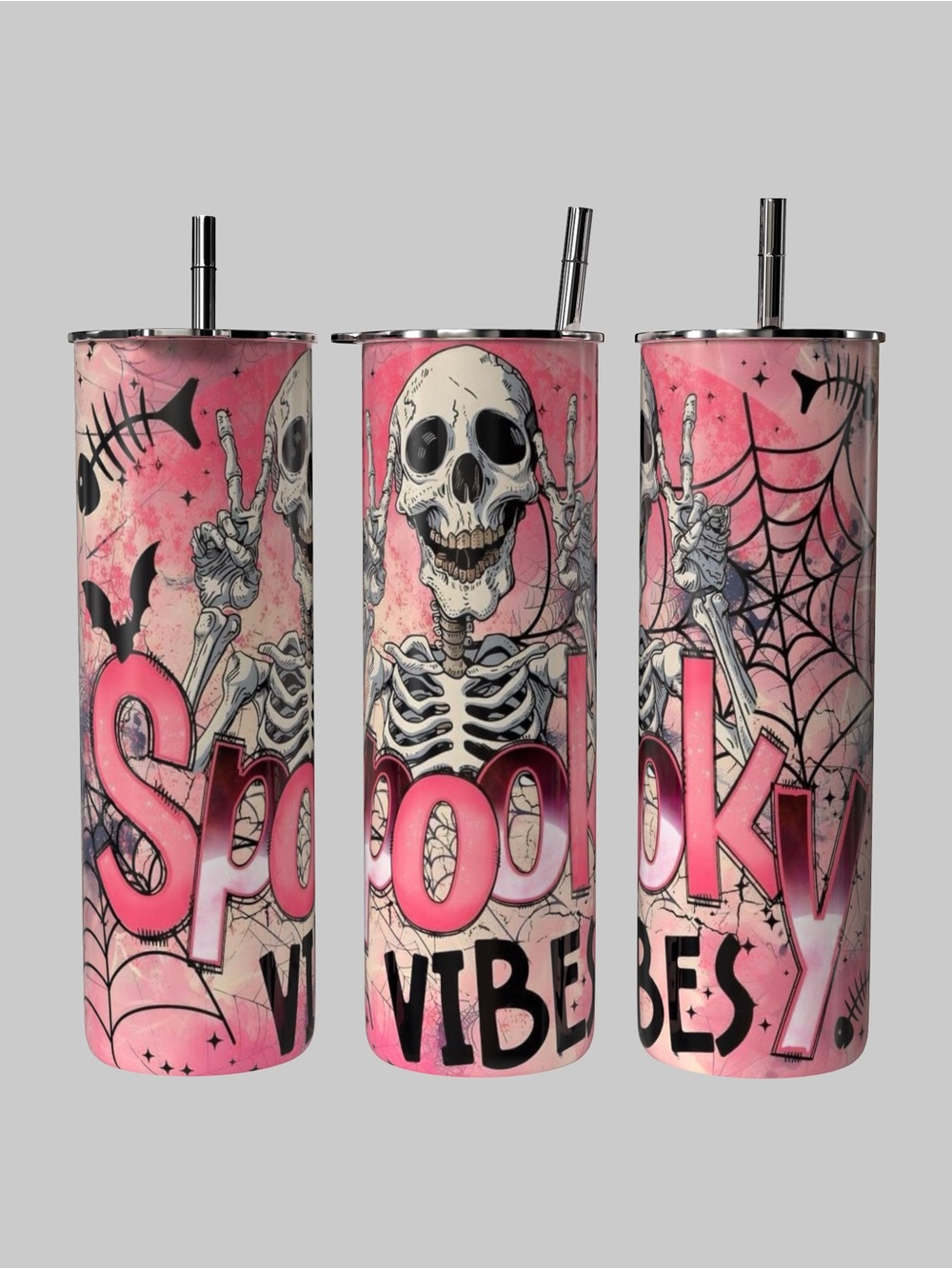 Spooky Vibes Cute Pink Spooky 20oz Tumbler